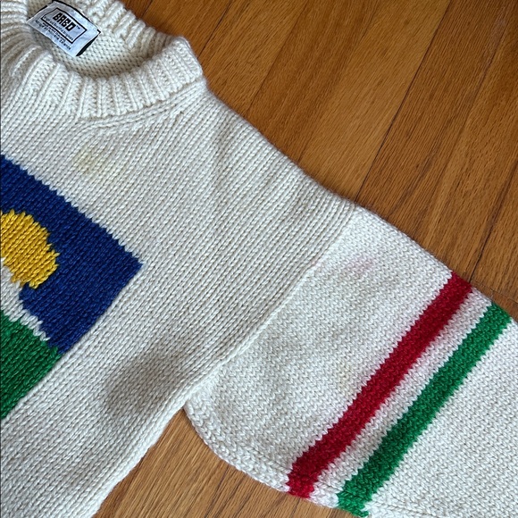 Vintage BABO Intarsia Sweater with Sheep and Mountains - Picture 5 of 8